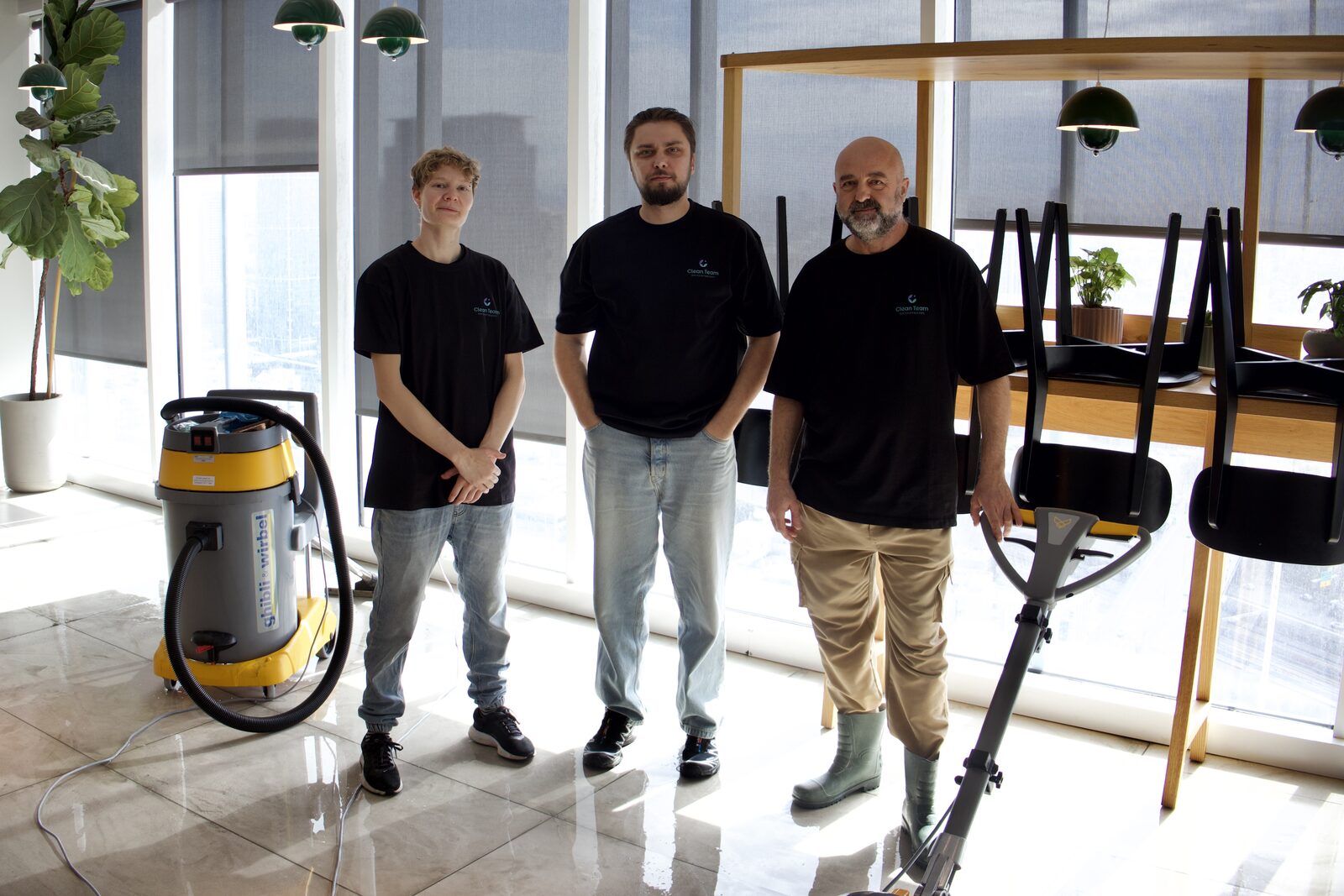 Trained CleanTeam staff with professional equipment
